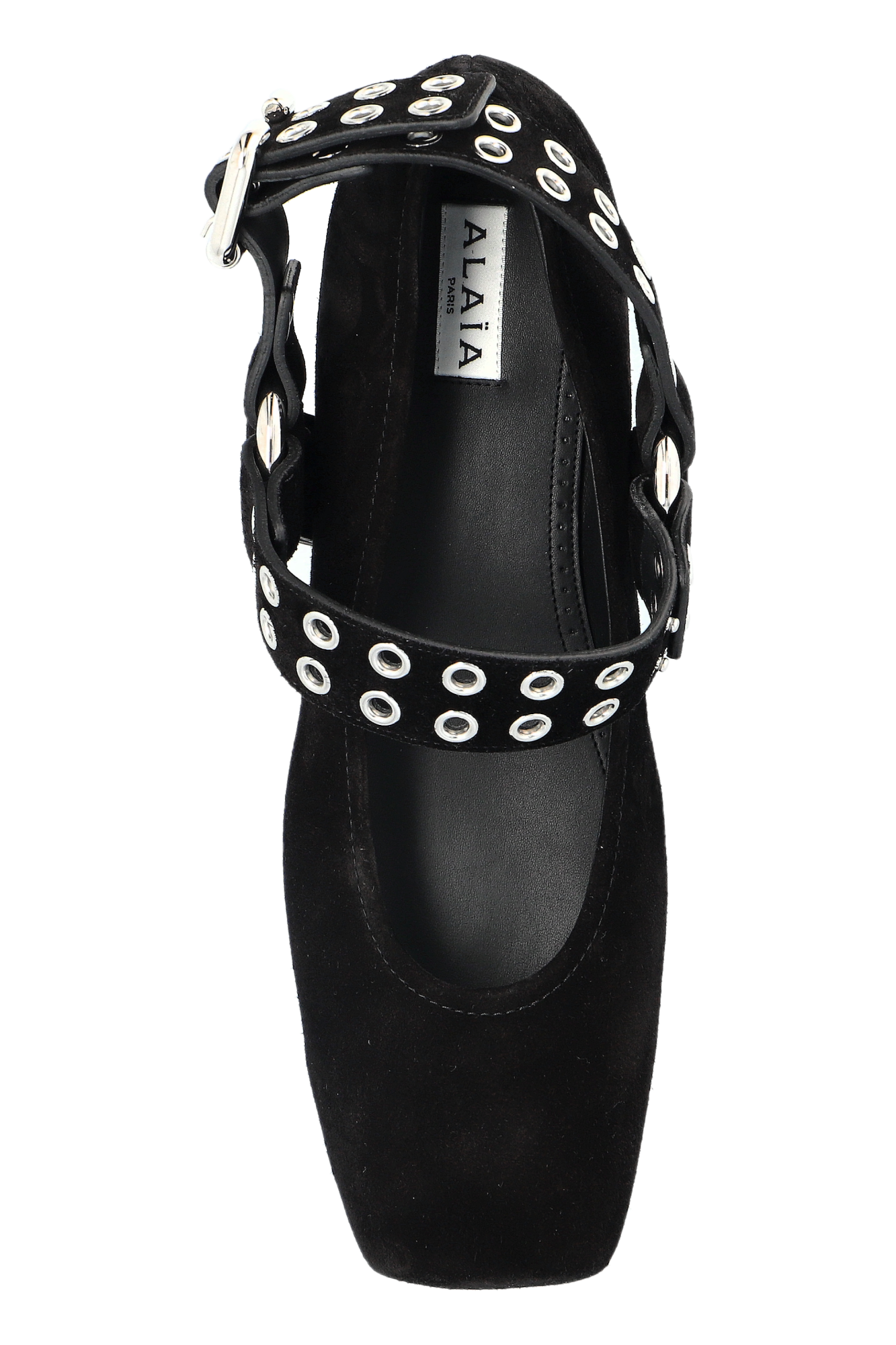 Black Suede ballet flats `Biker` Alaïa - Vitkac AS